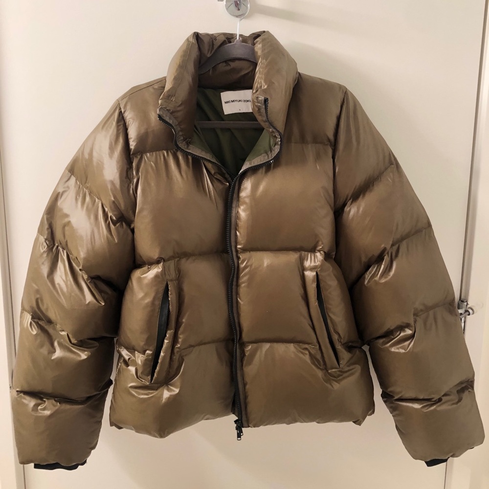 Man Stylistic Olive Extra Puffer Jacket M
